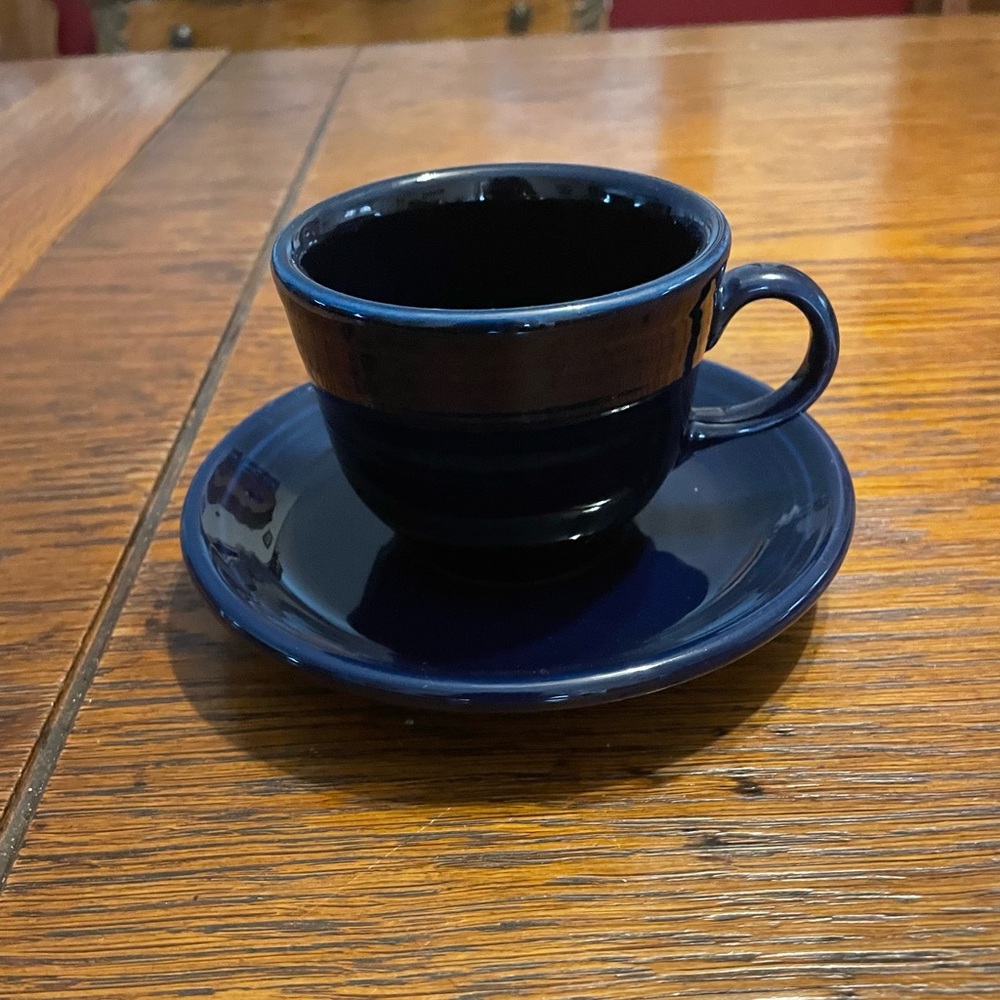Fiesta Deep Blue Cup and Saucer